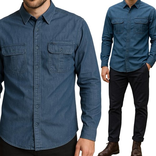Herren jeans hemd langarm - herren,